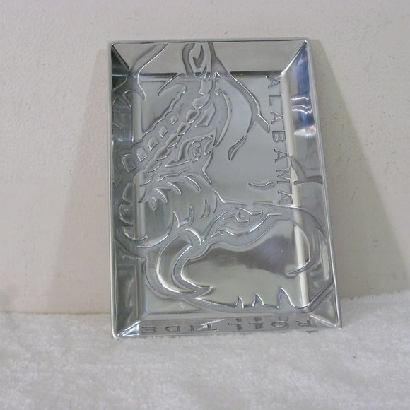 University of Alabama "Rolltide" Aluminum 9-inch Tray - Arthur Court Designs - Picture 4 of 6